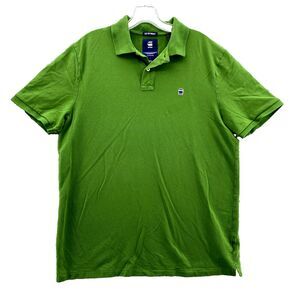 G-Star Polo Shirt Men Large Green Preppy Academia Y2k Casual Sportswear 90s Golf